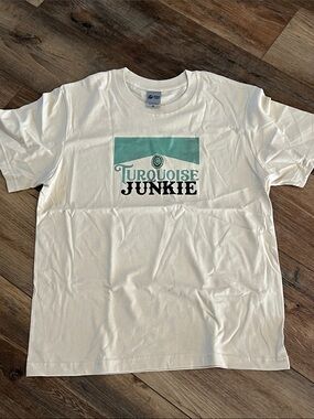 New M Turquoise Junkie Graphic Tee Shirt